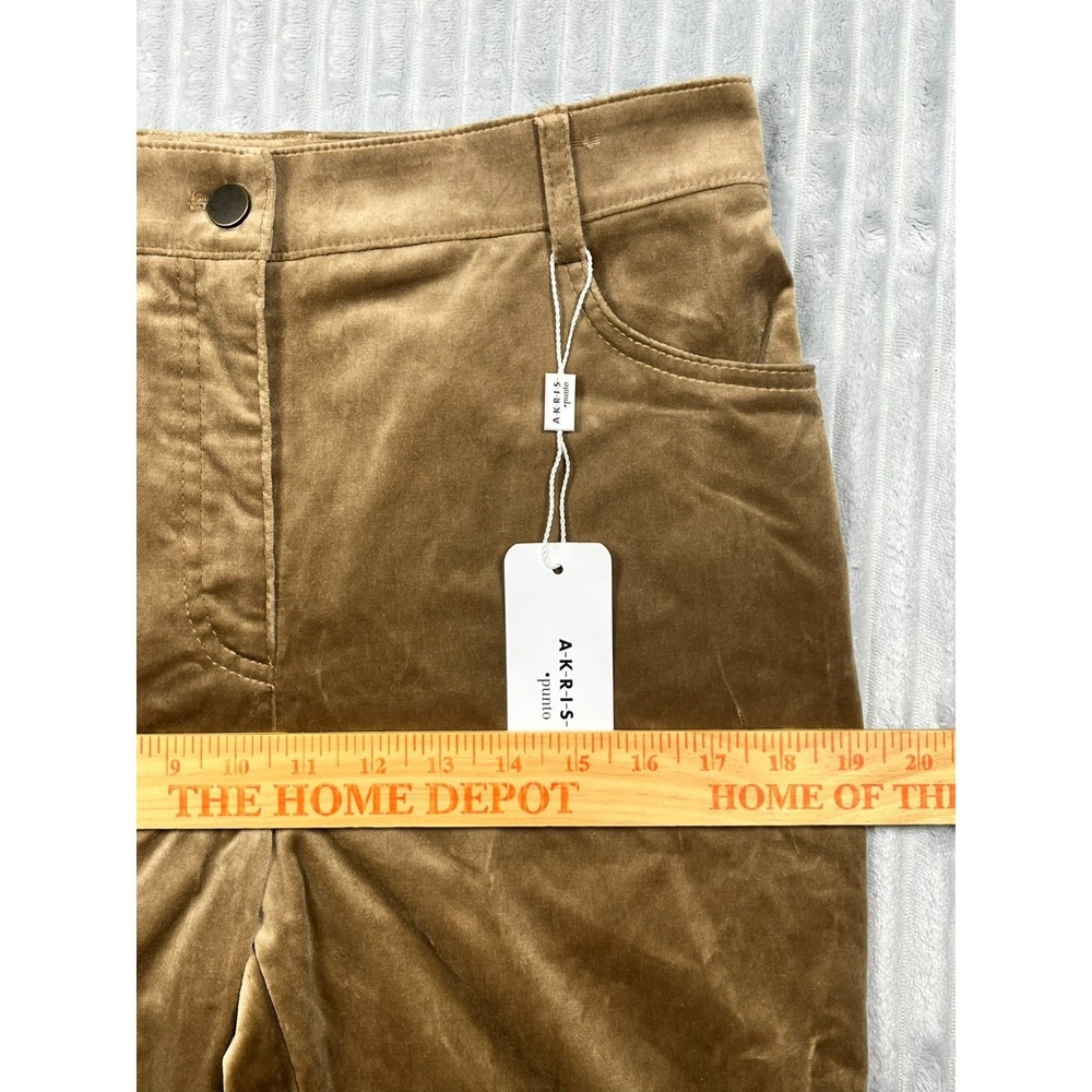 Akris Punto Caramel Velvet Flare Pants Cali Trousers Women 8 (Fits 31x27) Luxury - Picture 12 of 16